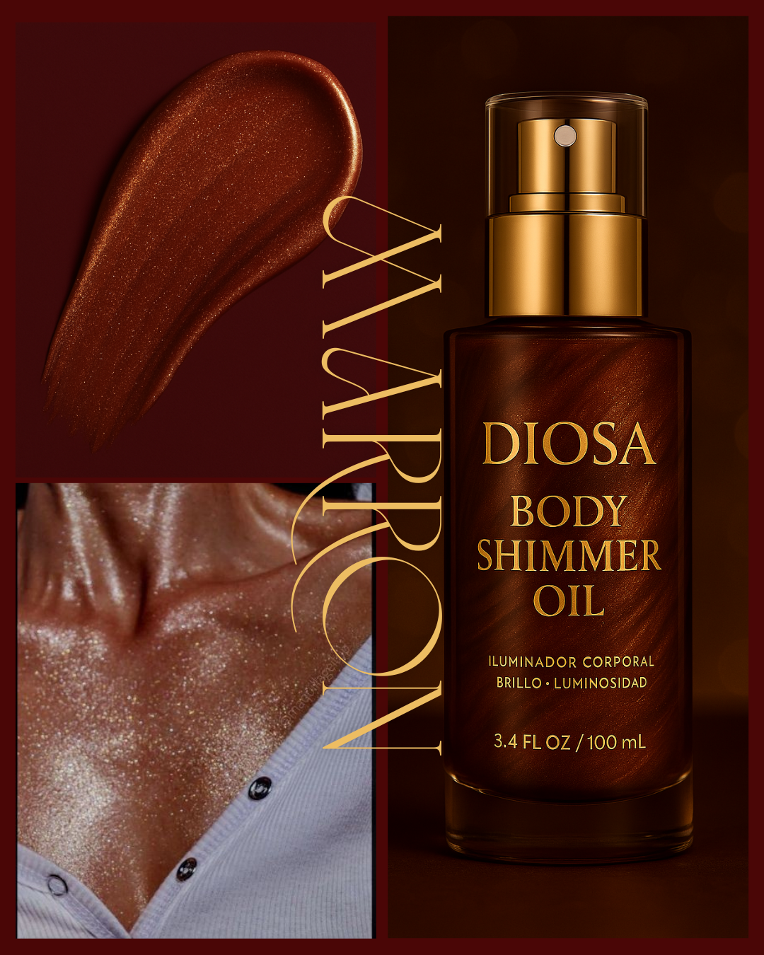 -DIOSA Peligrosa- Aceite corporal autobronceador "Sadoer" 85ML